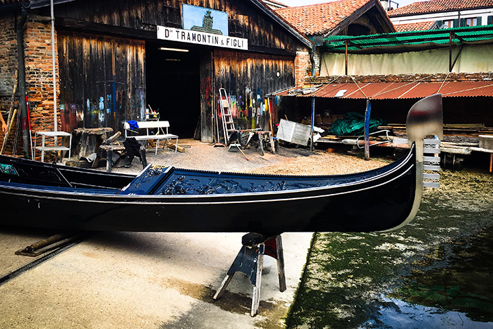 Squero Tramontin - Gondola at the boatyard